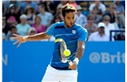 EASTBOURNE, ENGLAND - JUNE 21:  Feliciano Lopez of Spain in action during the Men's Final between Richard Gasquet of France and Feliciano Lopez of Spain at the Aegon International at Devonshire Park on June 21, 2014 in Eastbourne, England.  (Photo by Ben Hoskins/Getty Images)